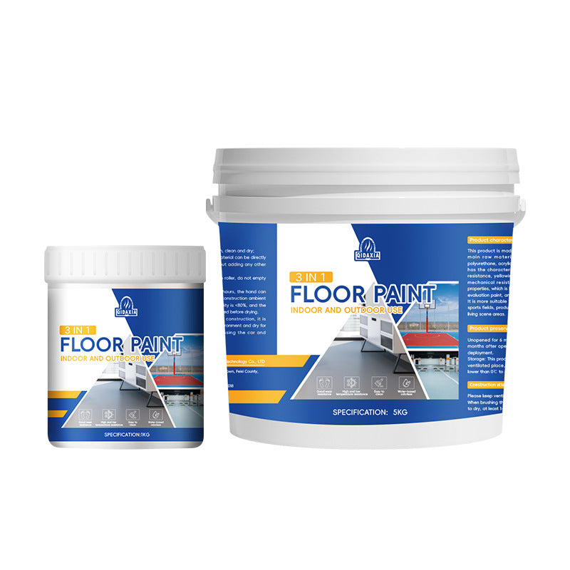 Home Floor Paint Three-in-One Epoxy Floor Paint Cement Floor Water-Based High Solid Wear-Resistant Resin Southeast Asia Environmental Protection