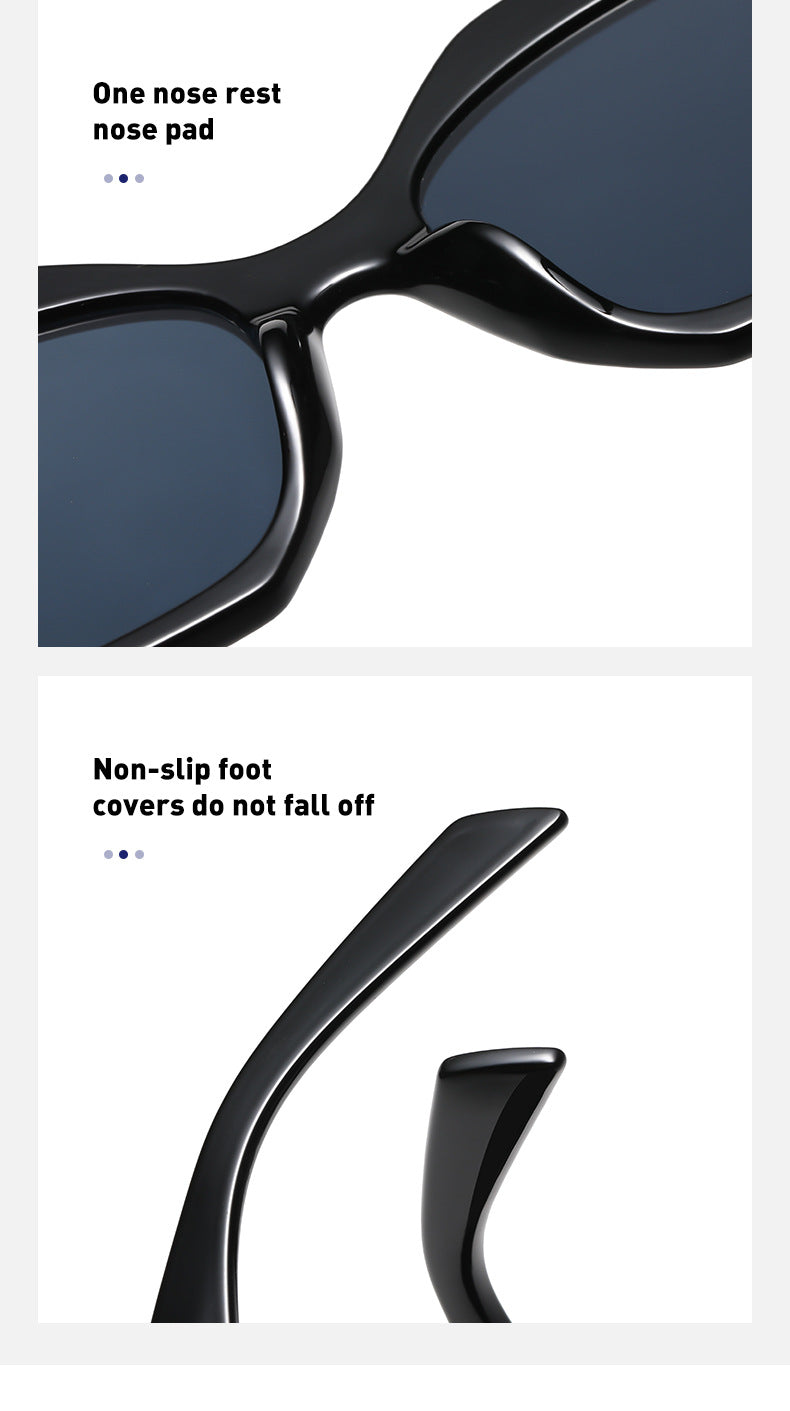Sunglasses for Women New Irregular Frame Sunglasses for Women European and American Trendy Large Frame Sunglasses Sun Protection Glasses