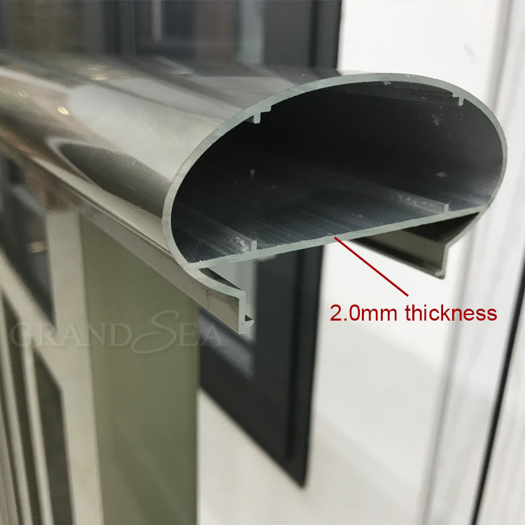 Powder Coated 2.0mm Thickness Aluminum Stair Railing