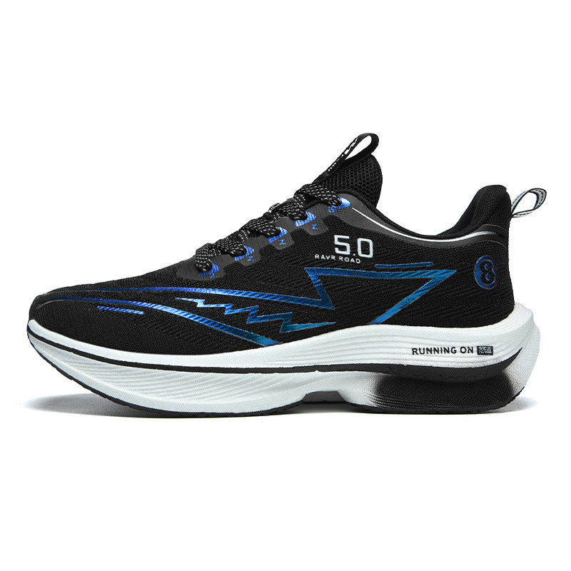 Carbon Plate Running Shoes Mesh Ultra-light Breathable Sports Shoes Men Couple All-match Casual Popcorn Running Shoes Breathable Lightweight