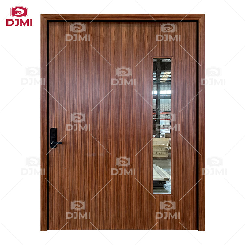 American Contemporary Style Entry Solid Wood Door Pivot Door Stainless Steel Hardware