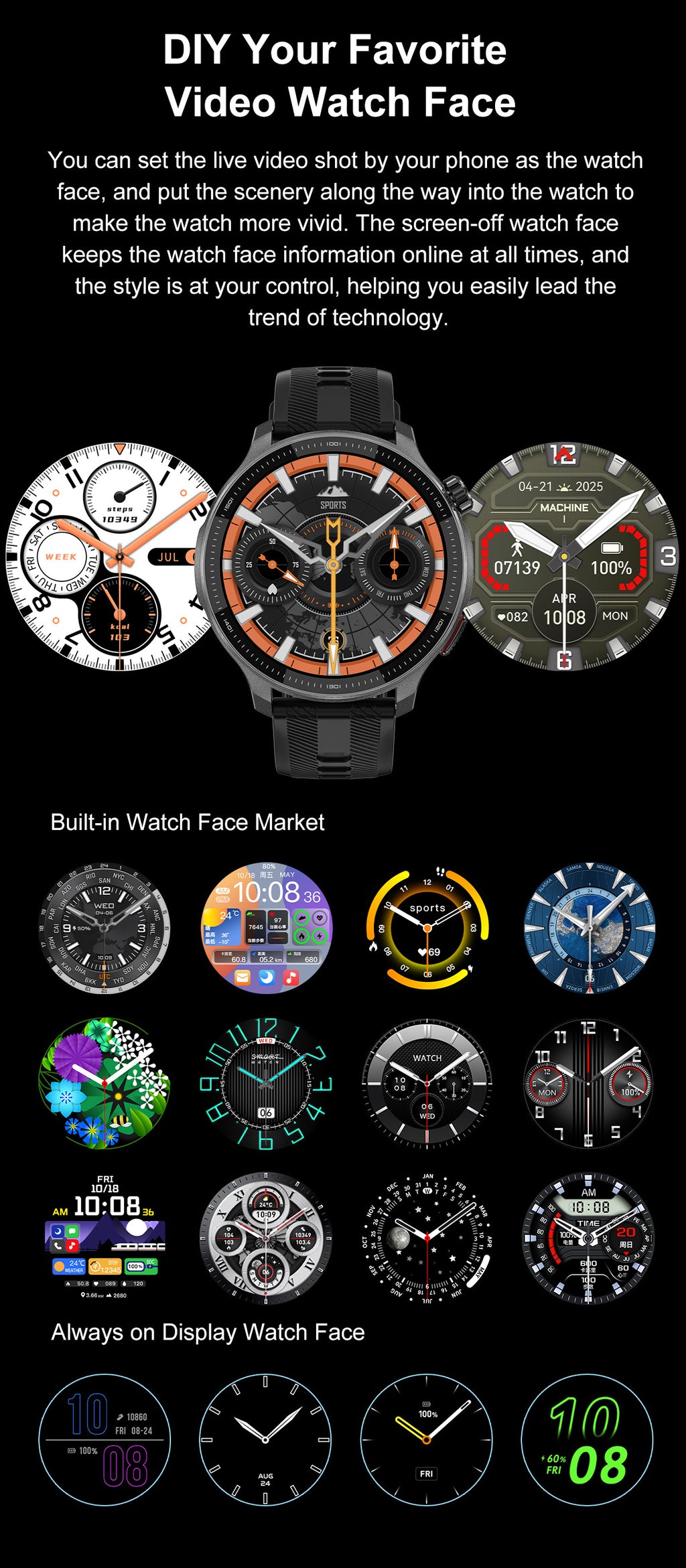 DTG6Smart Watch Bluetooth Call Heart Rate Pedometer Sleep Depth Waterproof GPS Offline Navigation Three-Proof Sports