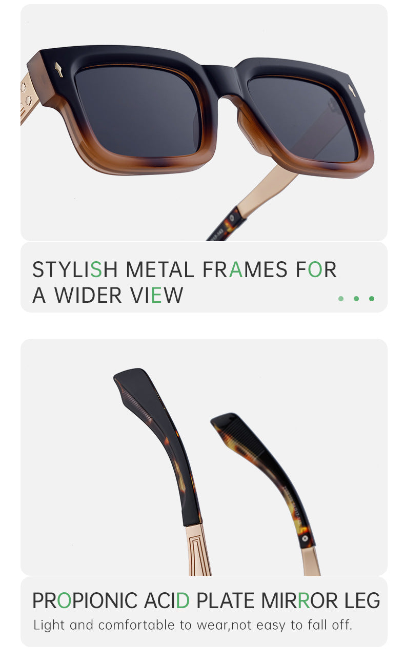 Retro Small Square Frame Men's Sunglasses Personality Street Style Sunglasses High-end Driving Glasses sunglasses
