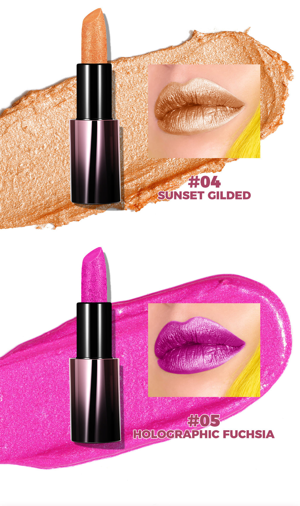 Hot-selling Magnetic Metal Pearl Lipstick Moisturizing Waterproof Non-stick Cup Long-lasting Colorfast Makeup Lipstick