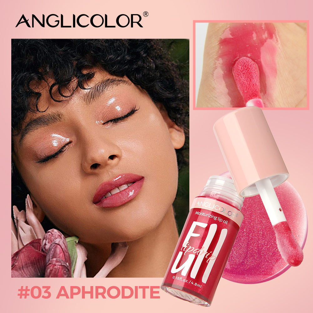 Anglicolor Temperature Changing Lip Oil Long-lasting Moisturizing Mirror Lip Gloss Plump Lips Color-changing Lip Glaze