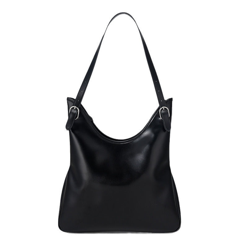 New2024Korean Style Underarm Women's Bag Versatile Design Cowhide Single Shoulder Bag Large Capacity Tote Bag