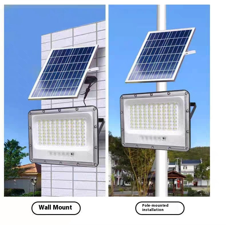 High-Power Outdoor Household Garden Solar Flood Lights Waterproof Rural Engineering Street Lighting Investment Cross-Border