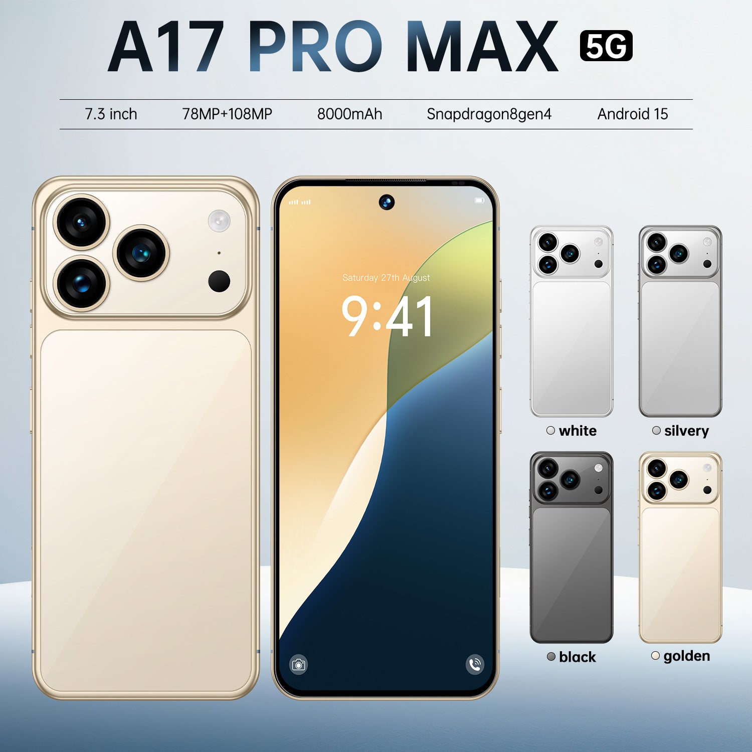 Popular A17 Pro Max Android7.3Inch Smart5G Mobile Phone16+1T Source Factory AliExpress TK
