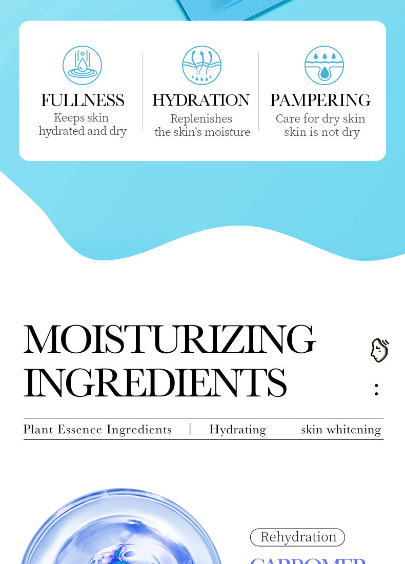 BIOAOUA Hyaluronic Acid Moisturizing Mask Moisturizing Brightening Hydrating Mask Skin Care Products Genuine Wholesale