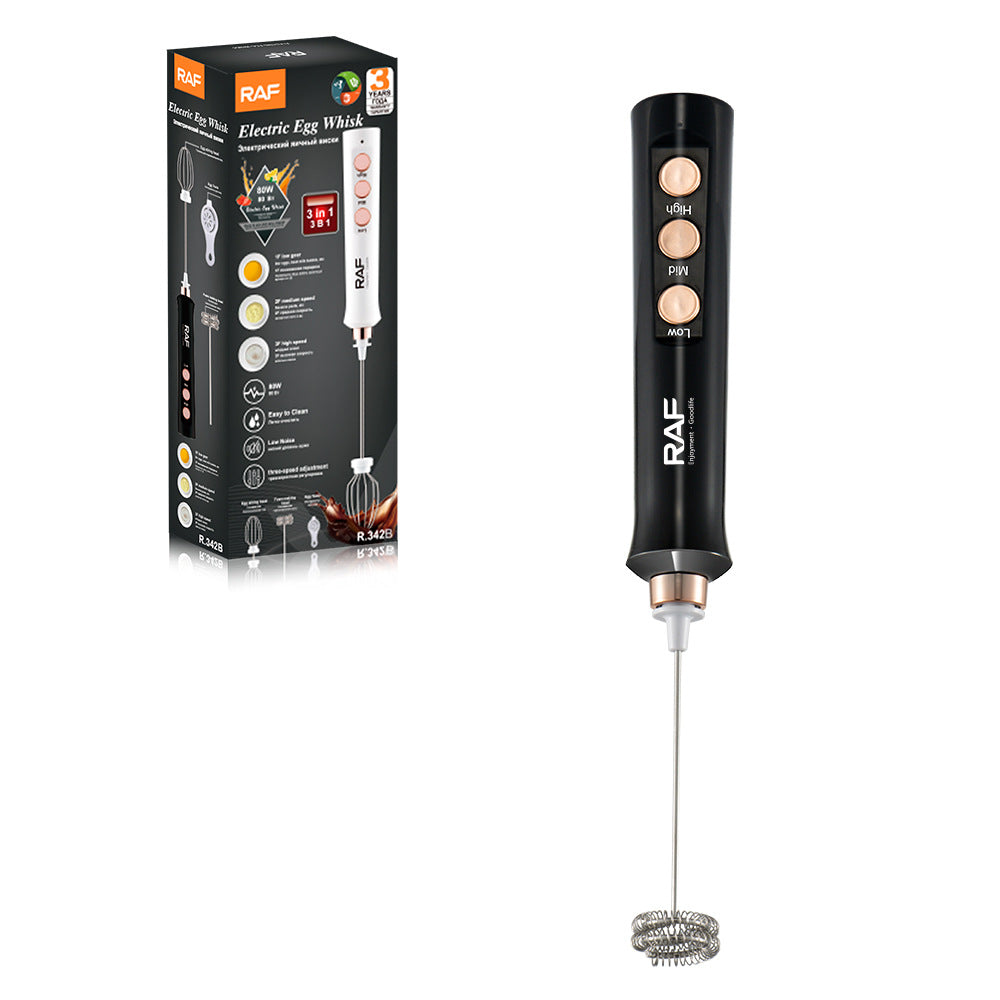 ＲＡＦCafe Milk Frother Egg Beater Household Electric Milk Frother Milk Stirrer 2-in-1