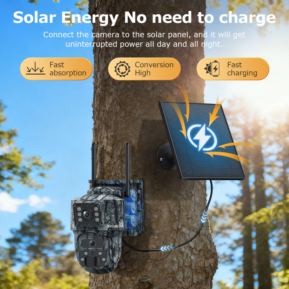 New Product AOV Solar-powered Camera6MP HD Binoculars4G Outdoor Camouflage Solar Camera