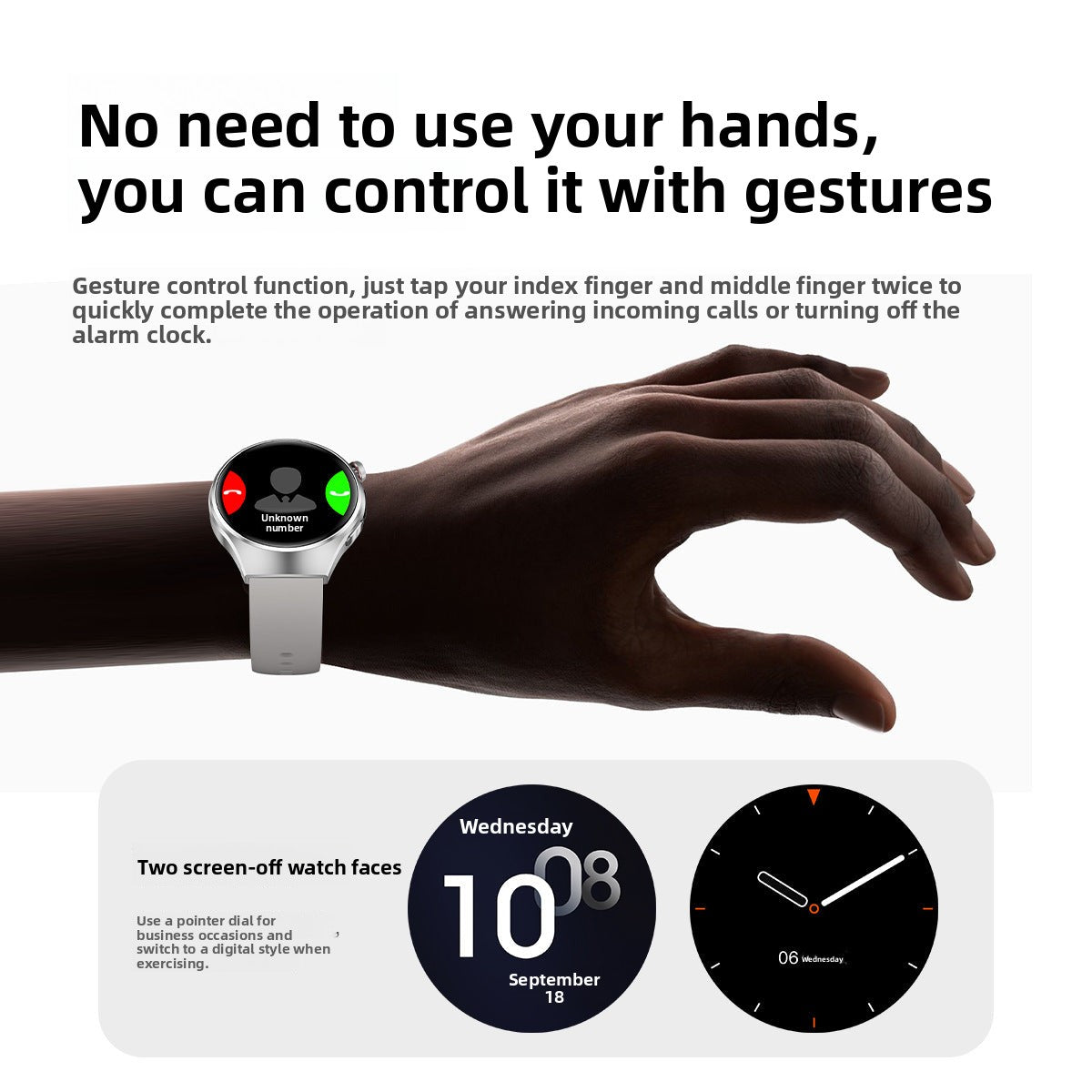 Watch5Smart Watch1.52inch Bluetooth Call Heart Rate Pedometer Sleep Monitor Waterproof Shockproof Dustproof Sports Flashlight