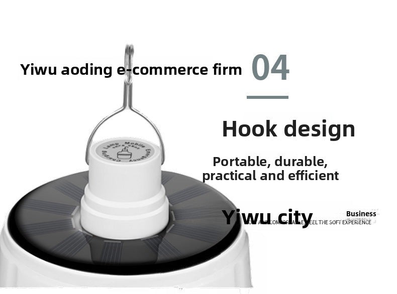 Solar Lamp LED Foldable Bulb Light Home Power Outage Emergency Light Tent Light Camping Light Night Market Stall Light
