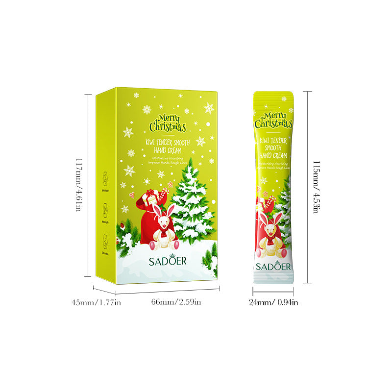 Christmas Kiwi Smooth Hand Cream SADOER Anti-chapped Moisturizing Hand Cream  Wholesale