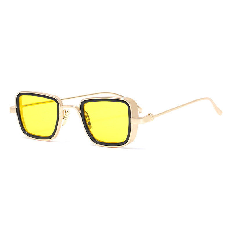 KABIR SINGH Steampunk Small Square Frame Sunglasses for Men High-end Indian Sunglasses Men's Glasses
