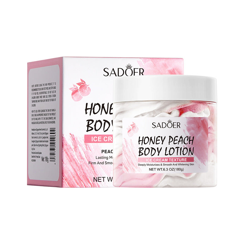 Peach Ice Cream Body Lotion SADOER Moisturizing and Hydrating Body Lotion  Wholesale