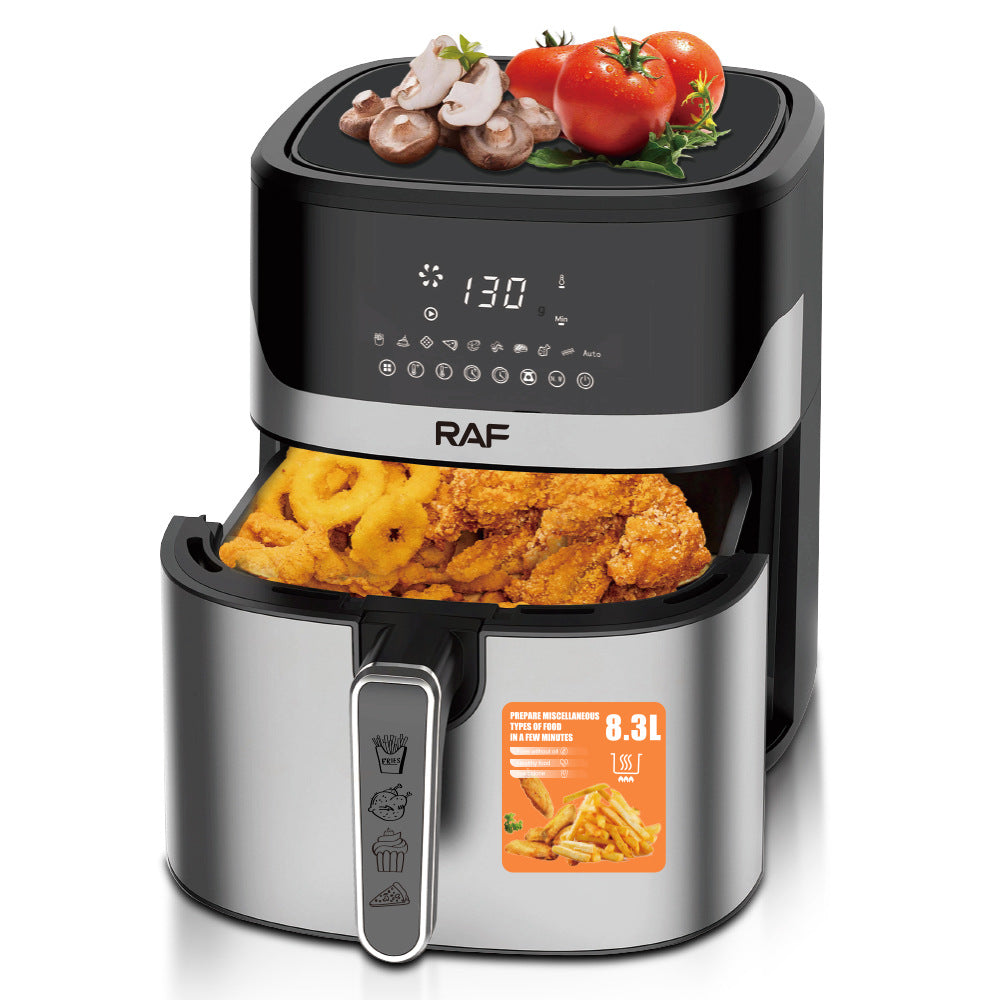 RAF European Standard Large Capacity Air Fryer8.3L Multifunctional Weighing Electric Deep Fryer with Visual Smart Touch Screen