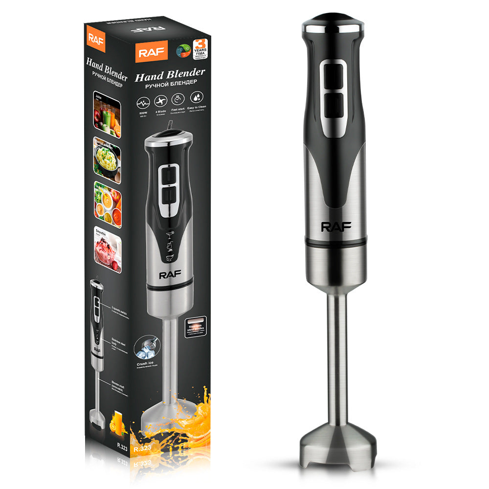 RAF EU Standard Portable Household Food Blender Handheld Electric Stainless Steel Cooking Stick Mixer