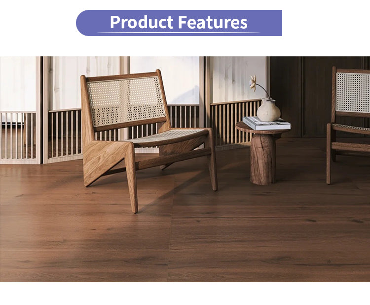 Eco-Friendly Engineered Solid Walnut Wood Flooring Customizable Hardwood Floor Sustainable Core Splash-Resistant Finish Outdoor