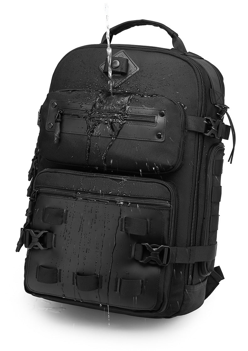 ozuko Men's Tactical Backpack Waterproof and Wear-Resistant Computer Backpack Outdoor Mountaineering Large Capacity Commuting Travel Bag