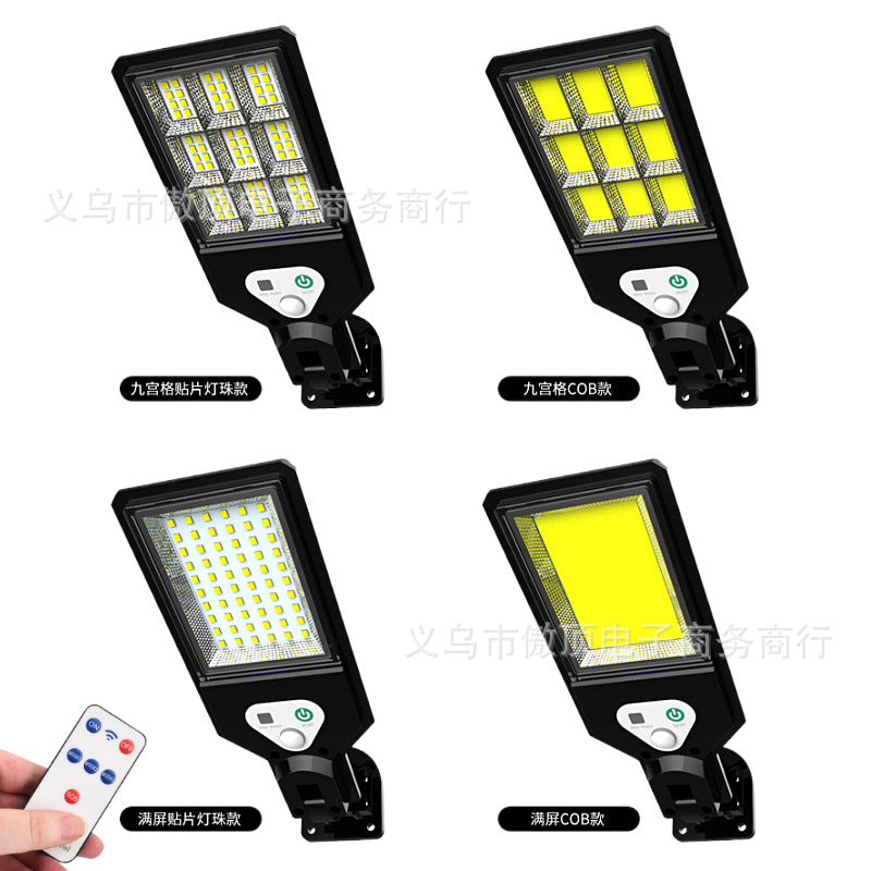 New Outdoor Solar Street Light Human Body Sensing Wall Light with Remote Control Garden Light Waterproof Garden Garden Light