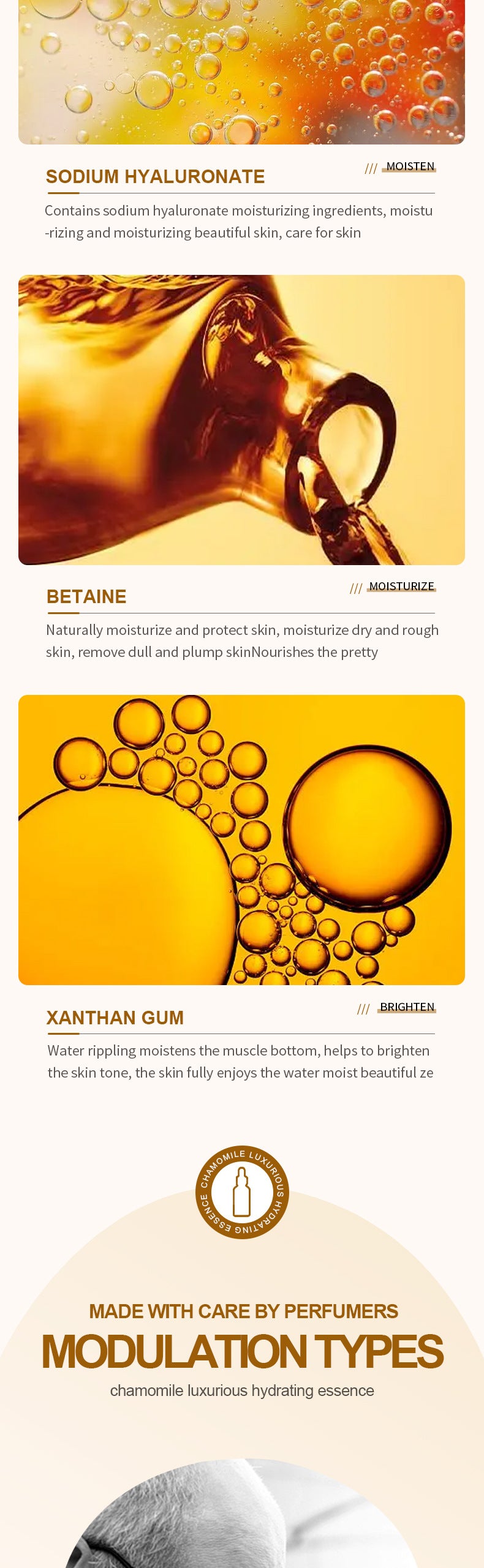 Plant Essence Serum SADOER Aloe Vera Rose Chamomile Hydrating Moisturizing  Foreign Trade Wholesale