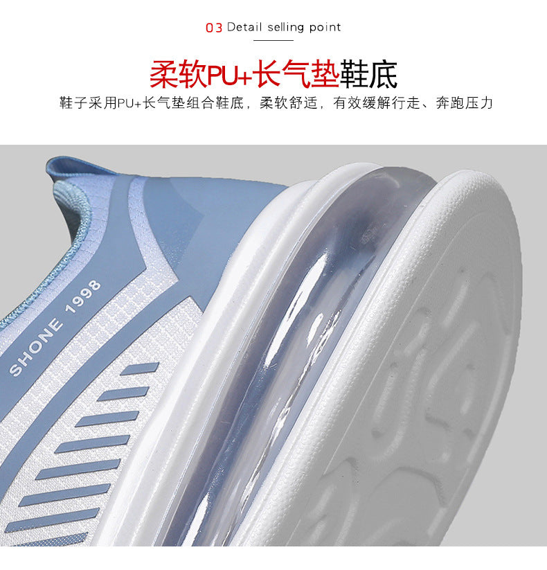 plus Size Spring New Comfortable Sports Shoes Casual Running Shoes Cushioned Lightweight Breathable Shock Absorption Trendy Shoes