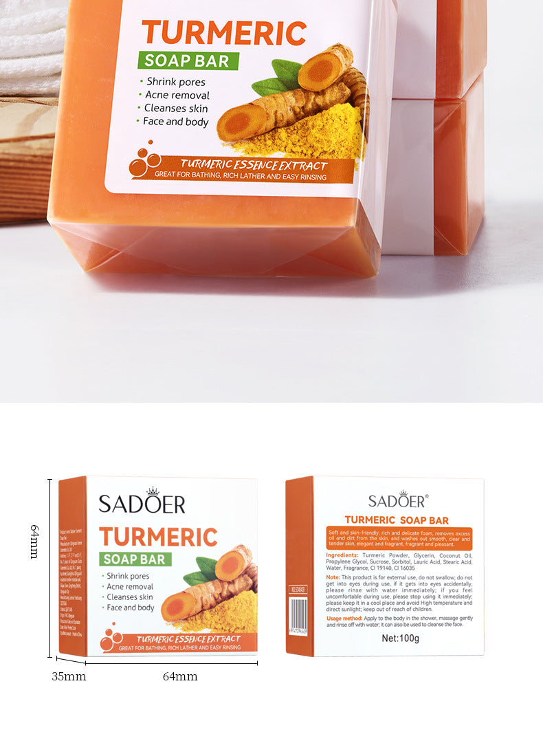 Turmeric Skincare Set SADOER Cleansing, moisturizing, hydrating five-piece set for  foreign trade wholesale