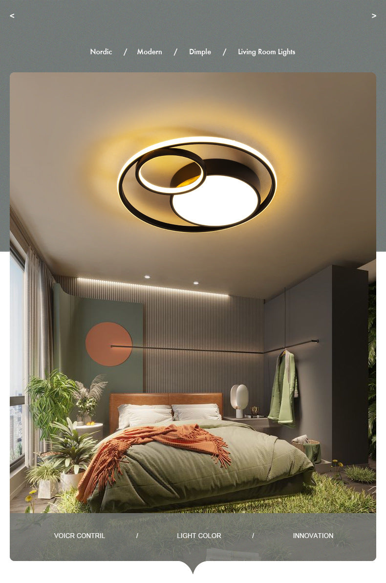 Simple Round Bedroom Light LED Ceiling Lamp Modern Home Warm Restaurant Nordic Creative Personality Room Lighting