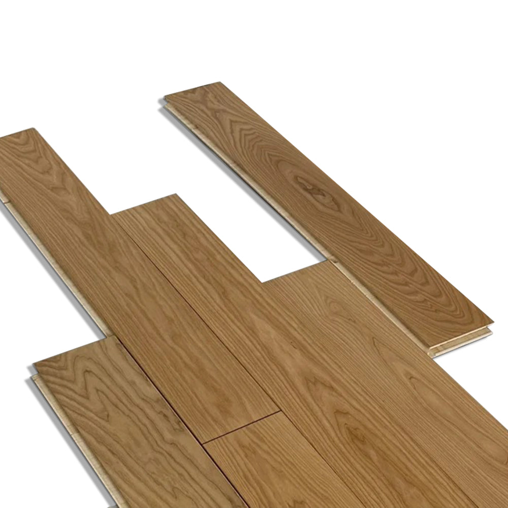Three-Layer Engineered Ash Wood Flooring Custom Solid Hardwood UV Lacquer Finish Waterproof Anti-slip for Living Room Outdoor