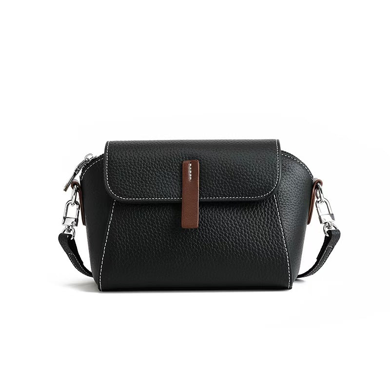 Bestselling Handbag2025New Genuine Leather Women's Bag Fashionable High-End Single Shoulder Crossbody Bag Versatile Shell Small Bag