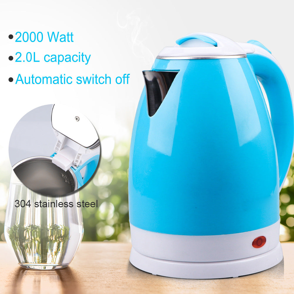 European Standard Large Capacity Electric Kettle Automatic Power-off Electric Heating Kettle Stainless Steel Household Boiling Water Kettle2.L