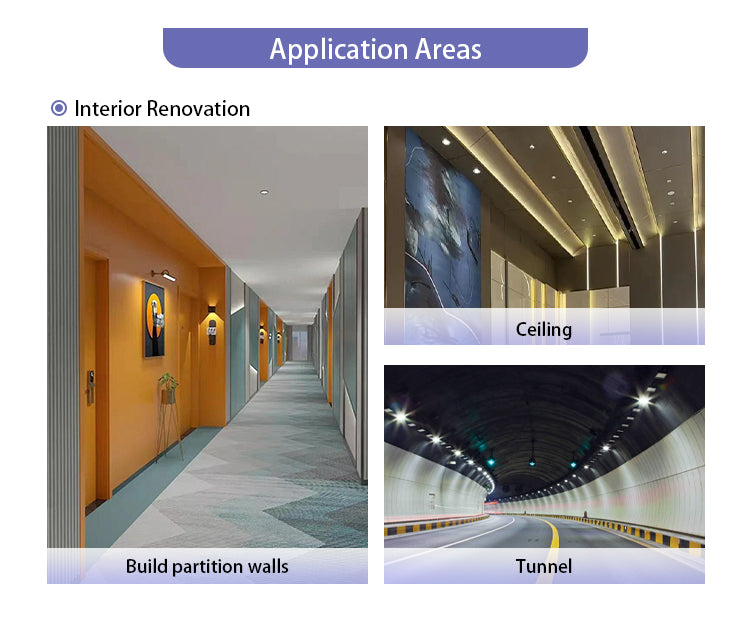 Customizable PVC Wall Panel for Exterior Assembly Calcium Silicate Board for Tunnel Ceiling Floor Tile-for Hospital School