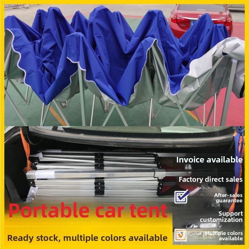 Aluminum Alloy Stainless Steel Four-Legged Four-Corner Tent Outdoor Folding Telescopic Sunshade Tent Car-Mounted Rain Shelter Stall Wholesale