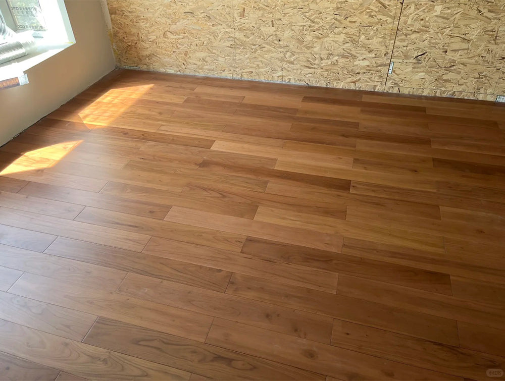 12mm Solid Robinia Wood Flooring Slim Profile AB Hardwood Planks Superior Stability Fire Resistance Waterproof Kitchen Park