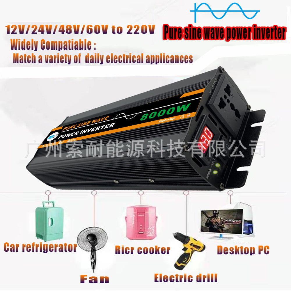 Automotive Pure Sine Wave Inverter1300W Outdoor Adapter Converter12V24V48V60V Turn110V220V