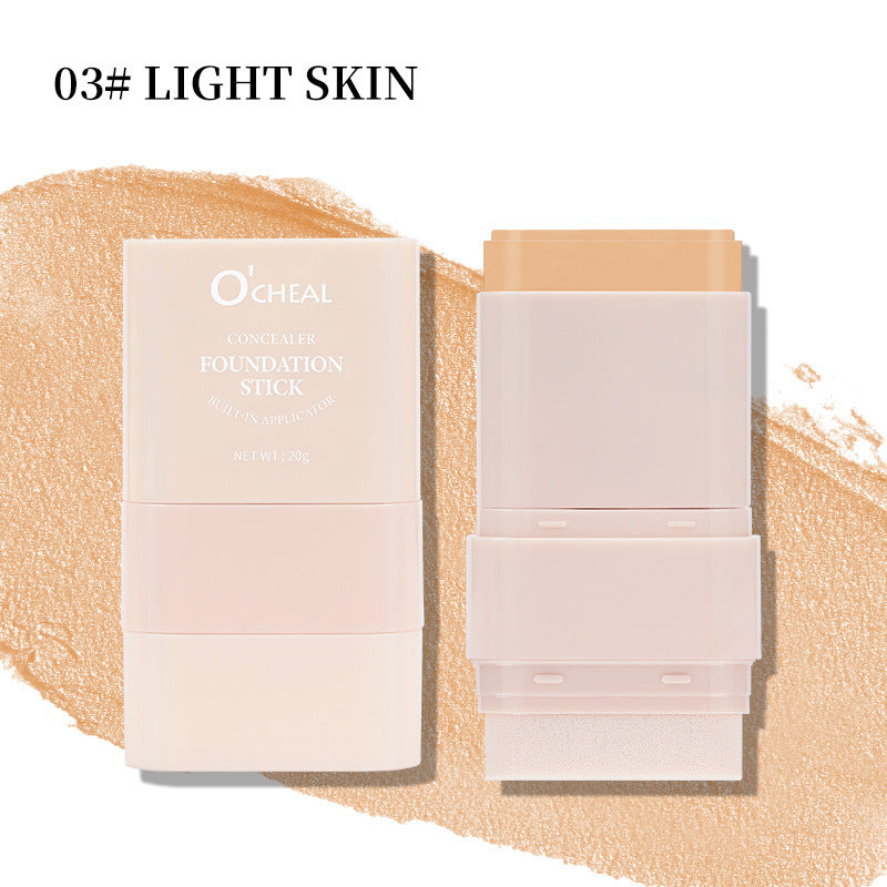 Cosmetic Non-Smudge Foundation Double-Ended Rotating Concealer Long-Lasting Waterproof Sweat Sponge Brush Head Cream Foundation