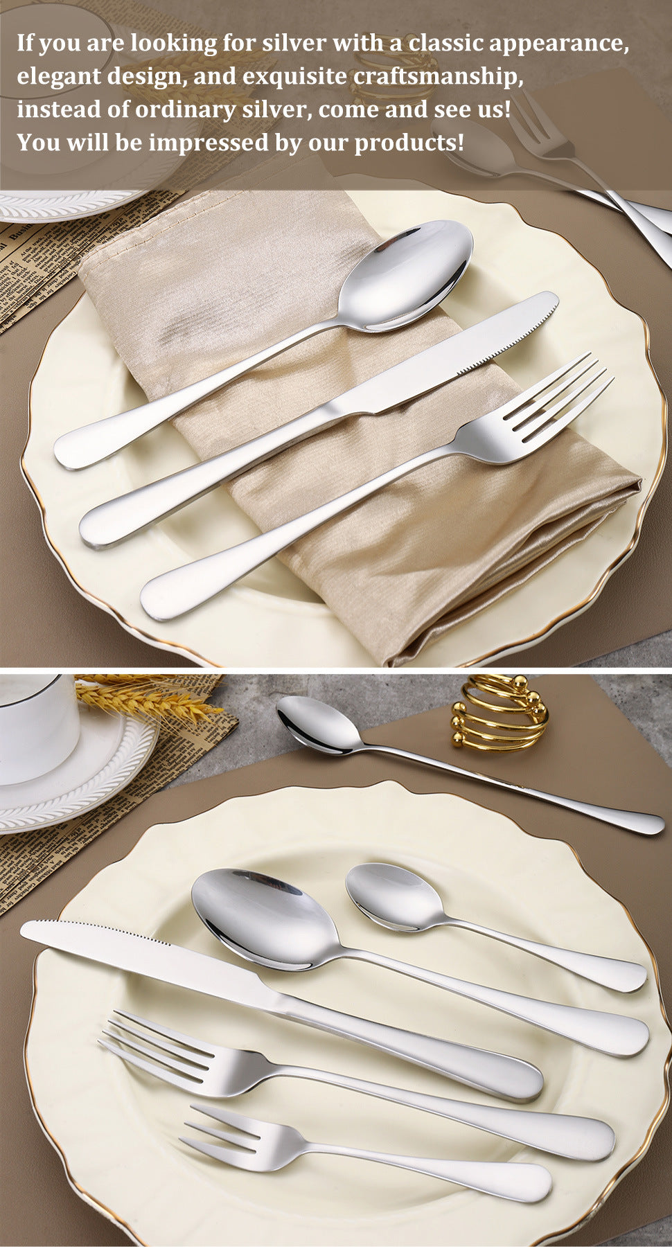 1010Five components40Set of Western Dessert Steak Knife Fork Spoon Stainless Steel Cutlery Set