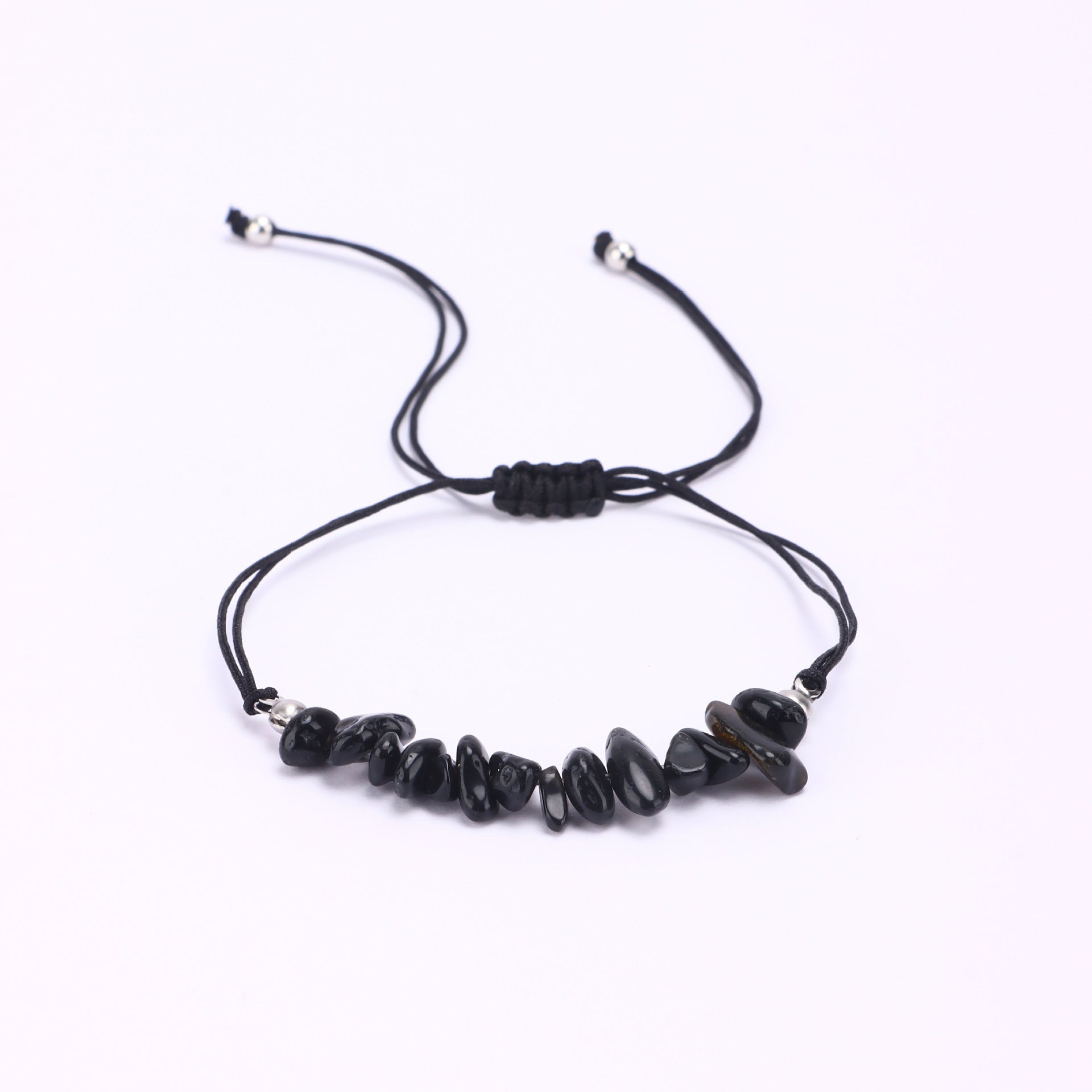 Women's Woven Crystal Stone Bracelet Women's Friendship Gift Simple Fashion Adjustable Amethyst Woven Bracelet