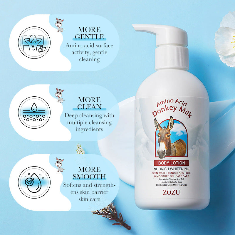 Donkey Milk Body Lotion256gZOZU Amino Acid Moisturizing Refreshing Body Lotion Cross-Border Wholesale