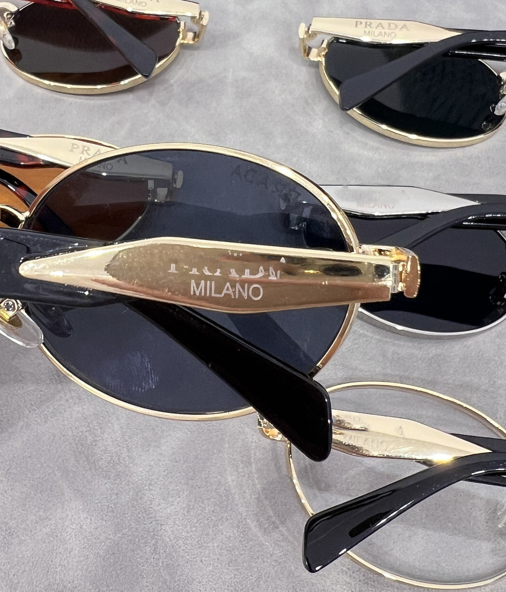 2024New Year P Home Metal Sunglasses Men and Women Fashion Anti-UV Sunglasses High-end Sunglasses