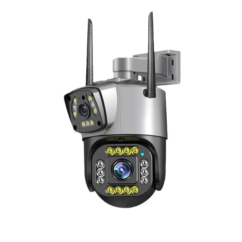 Binocular Security Monitoring V380Video Surveillance Camera Dual Screen Home Outdoor Surveillance Camera Ball HD