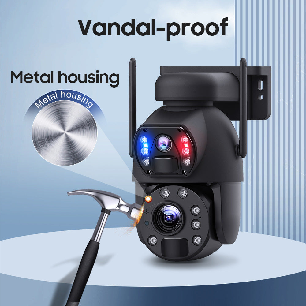 Dual Lens Dual Screen20Zoom7*24Solar Energy20W Hd600MP Metal Housing for Surveillance Camera