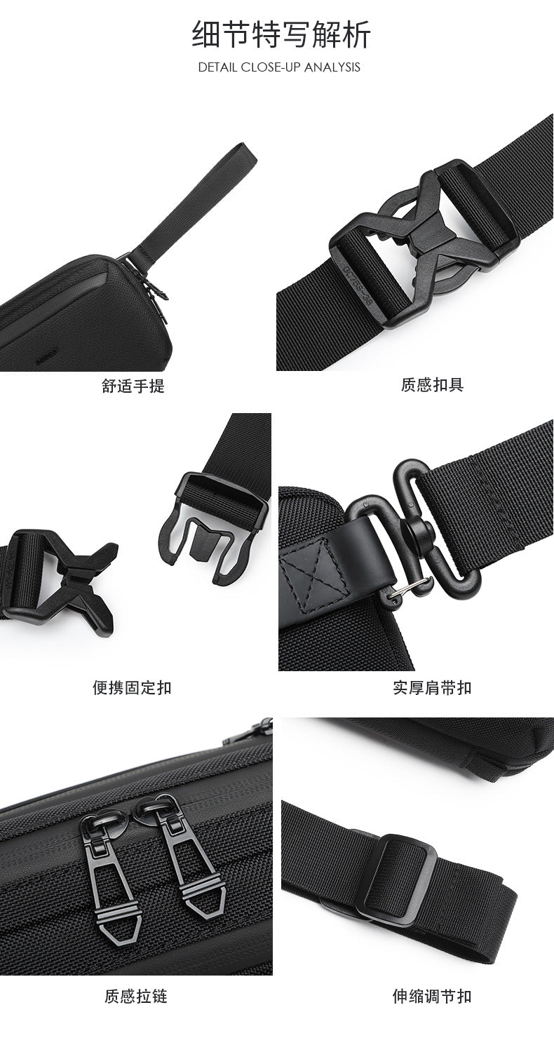 OZUKO Men's Clutch Bag Crossbody Bag Chest Bag High-end Waterproof Multifunctional Trendy Brand Shoulder Bag Organizer Bag