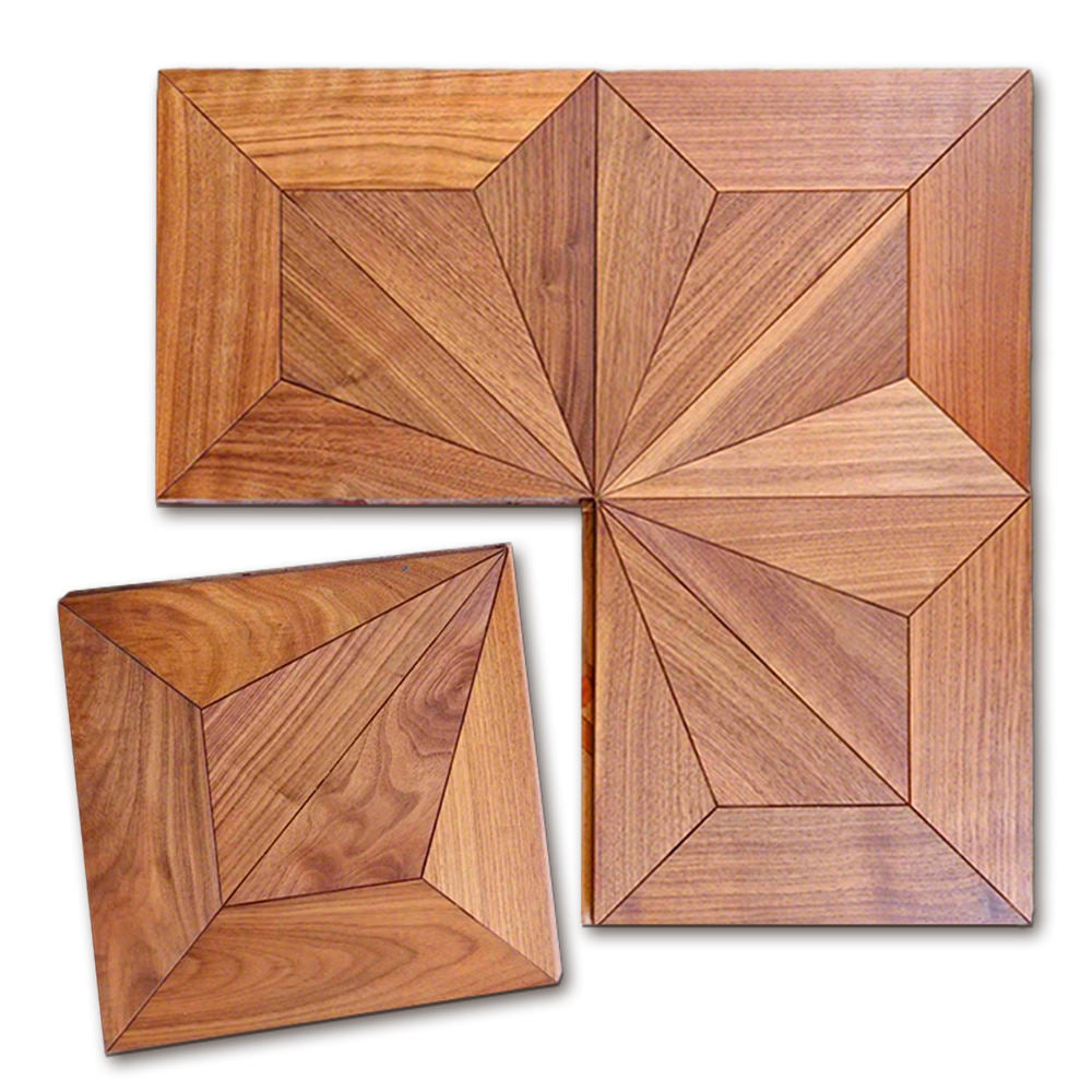 Teak Parquet Engineered Wood Flooring for Living Room Bathroom High-End Luxury Design Intricate Pattern Premium Hardwood