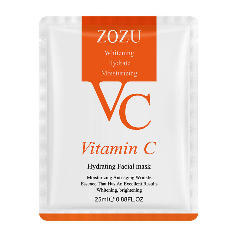 VC Facial Mask ZOZU Vitamin C Hydrating Moisturizing and Nourishing  foreign trade skincare products live wholesale