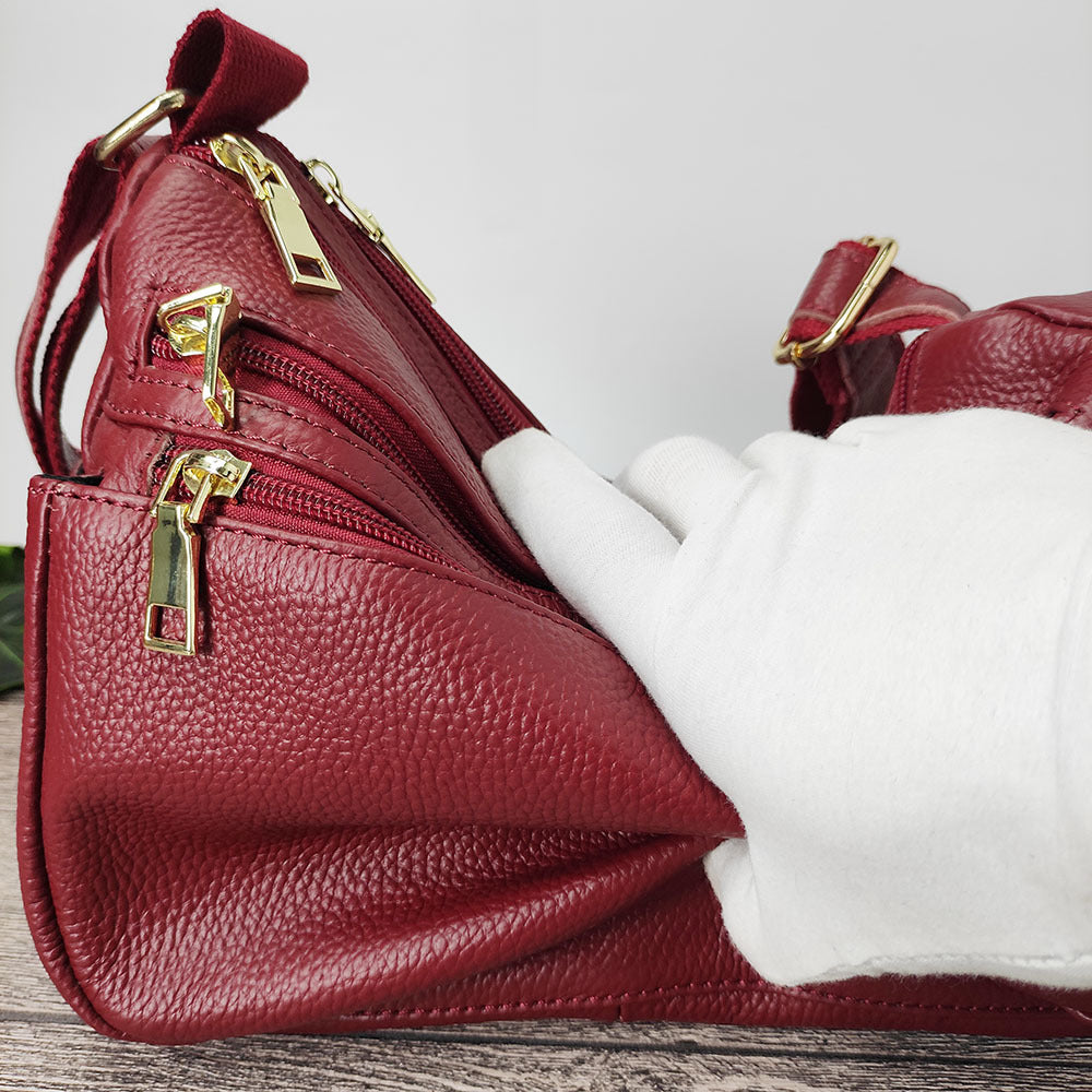 Mom's Handbag for Women2025New Genuine Leather Crossbody Bag Large Capacity Luxury Top Layer Cowhide Versatile for Middle-aged