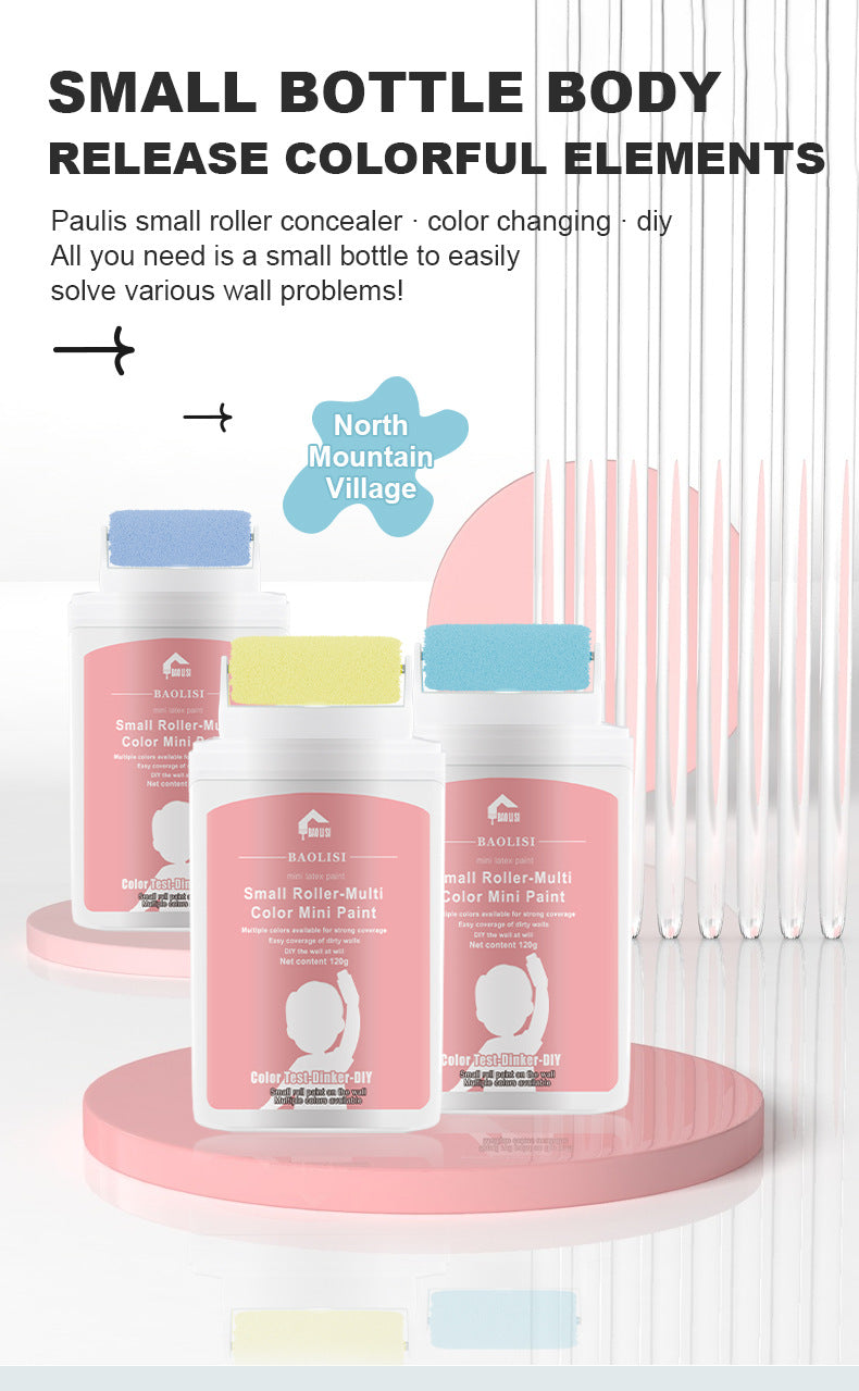 Tik Tok Same Style Small Roller Brush Paint Odorless Wall Repair Paste for Dirt and Graffiti, Latex Paint Repair