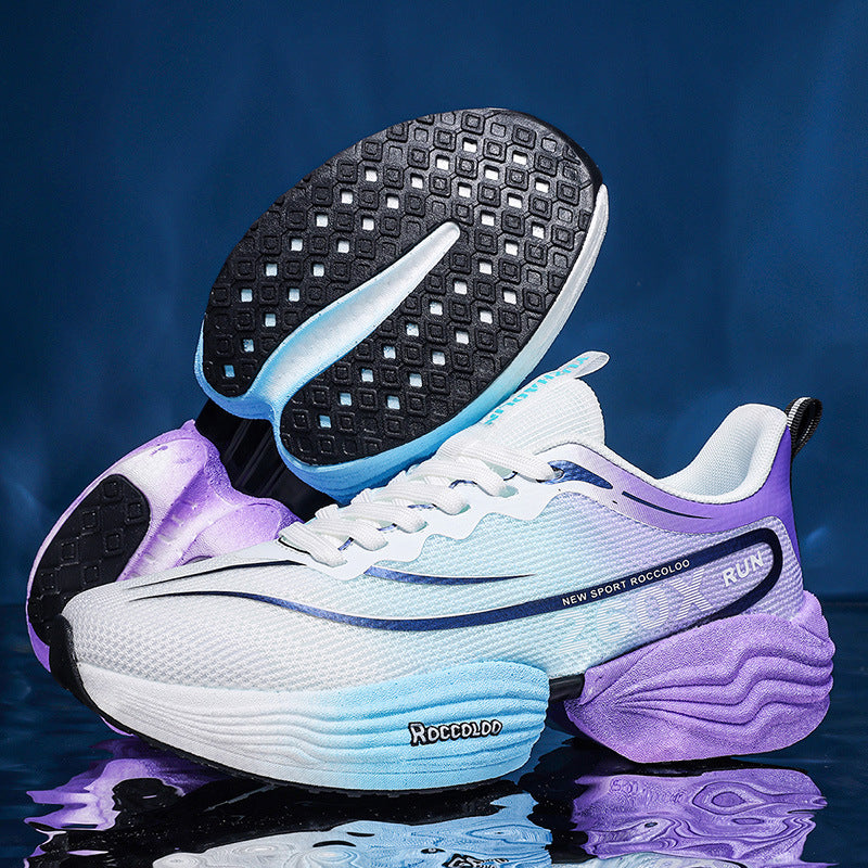 2025New Carbon Plate Anti-Slip Soft Sole Sports Shoes Dropshipping Couple Mesh Breathable Racing Running Shoes