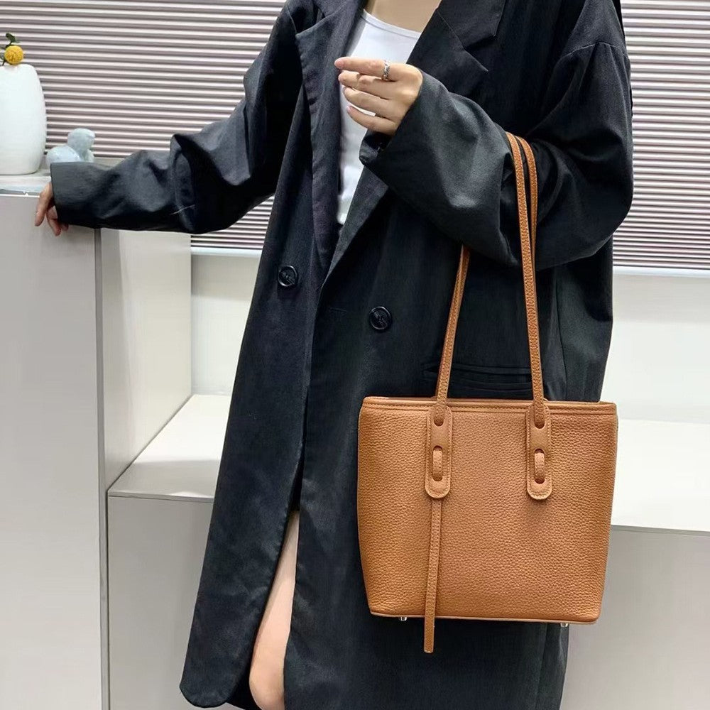 Korean Style Casual Fashion Large Capacity Underarm Tote Bag Niche Lazy Style Commuting Versatile Textured Single Shoulder Women's Bag